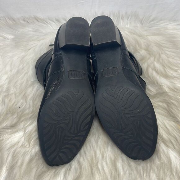 OUO Black Leather Strappy Booties Sz 6.5 - Picture 6 of 6